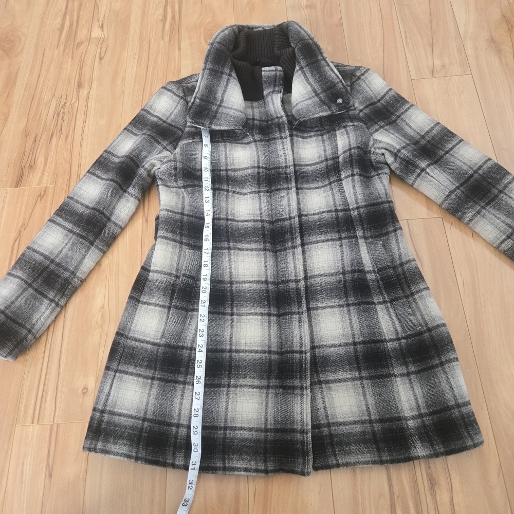 The North Face Plaid Zip Up Wool Coat Size Medium - Picture 11 of 14